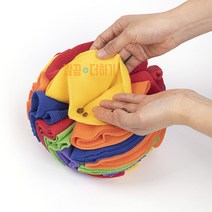 깔끔더하기 강아지 노즈워크 장난감 볼 간식 애견장난감 공, S사이즈-15cm+부착식4단걸이, 퍼플