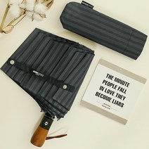 미치코런던 3단 클래식 우드 대형 자동우산