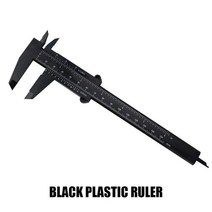계량기 검침기 150mm 전자 디지털 캘리퍼스 탄소 섬유 다이얼 버니어 게이지 마이크로 미터 측정 도구 눈금자, [01] Plastic black 0 150mm cal, 1 black and white