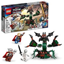 레고 Marvel Attack on New Asgard 76207 Building 키트; Thor Construction Toy with 2 미니figures for Kids Ag