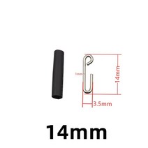 낚시 도구 용품 20pcs 안전 리드 스냅 빠른 클립 회전 열 수축 튜브 Enganche Rapido 빠른 낚시 스냅 enchu, 03 14mm black