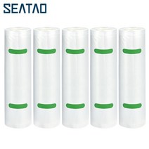음식물 처리기 쓰레기 냉장고 Seatao 고품질 5 롤 로트 주방 식품 진공 가방 보관, 28x600cm 5롤