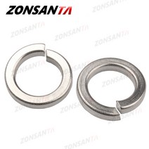 고무오링 패킹 실리콘 오링 고무링 ZONSANTA-A2 304 스테인레스 스틸 분할 스프링 잠금 와셔 탄성 가스켓, 10 M12 x 25Pieces