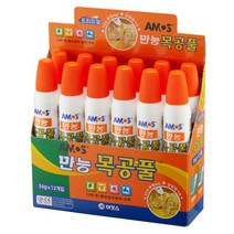 아모스 목공풀 36g 12입, 단품, 1개