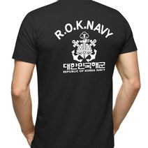 네이비멀티샵 쿨드라이 반팔 R.O.K.NAVY 거북선 앵카(검/흰)