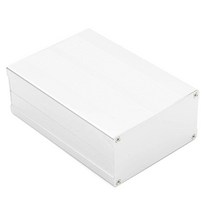 JIUWU 전자 알루미늄 인클로저 프로젝트 모래 폭발 강화 박스 케이스 스플릿 106x55x150mm (WxHxL) PCB 오디오 증폭기 DIY 전원 공급 장치 신호 블랙 ., Silver