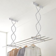 3단 125cm 원룸건조대 천장 빨래건조대 자취방필수템 테라스 베란다 공간활용, CR_ 1