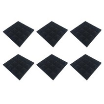 방음재 폴리에스터 흡음재 피라미드 스튜디오 어쿠스틱 패널 타일 방음 폼 쿠션 패드 25x25x5cm 강력한, 01 Black