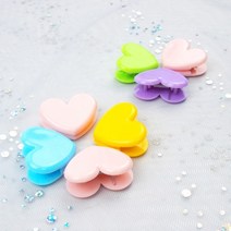 컬러하트 집게 데코 페이퍼 클립, 핑크, 1개