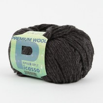 [슬로우플로우] 피카소 울실 10PLY 45g [얇은실 블랭킷실 인형실 부드러운실], 13 차콜멜란지