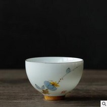 전통 찻잔 보이차 말차 다완 정호 개완 막사발 찾잔 55ML 손그림 ​​도자기 수제, b