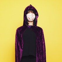 벨벳 후드 망토 여성 (퍼플), 단품