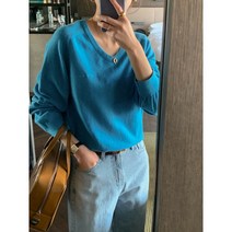 시그니처 자수 캐시미어 울 니트