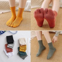 남성 여성 무지 다양한 고급 칼라 조리 발가락 이편한 긴 타비양말