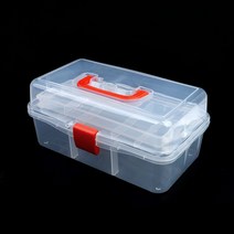 휴대용 3단 투명 멀티 공구통 플라스틱 공구함