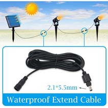 전원 연장 케이블 DC 12V 방수 2.1 ~ 5.5mm 남성 여성 코드 1M2M3M5M10M IP67IP68 태양광 야외용 와이어, Black 5m