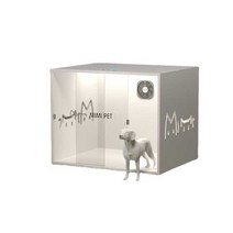 강아지방음부스 반려동물 케이지 강아지집 펫하우스, 아이보리화이트60cmx38x38cm트럼펫