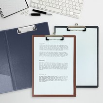 아인텍 A4 에코패드 이면지 파일 가죽 덮개형 클립보드, 브라운[H4165](1개)