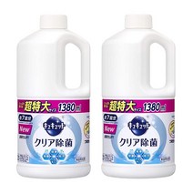 Kao Refill Clear Eradication 카오 큐큐토 클리어 과일 및 식기용 주방 세제 리필 1380ml 2개