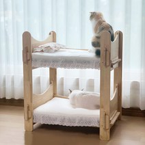 파파냥 고양이 스크래쳐 원목 2층 침대 기본형