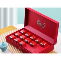 차 포장 차통 티백 제작 포장기 제조 만들기 선물 포장팩, 단품세트, 레드 12캔