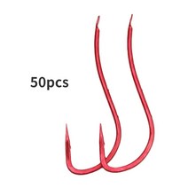 훌치기바늘 후크 찌낚시채비 레드 후크 백 가시 훅 커브 롱 핸들 비치 낚시 블랙 스 내퍼 파이크 후크베이