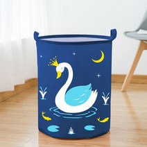Z3JC 수납 가정용 접이식 수납 바구니 빨래 바구니, Z3JC 미디움 사이즈 백조 (방수 부직포)