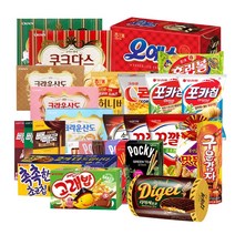오리온 오리온크라운해태롯데 과자세트(15가지구성), 15종, 1세트