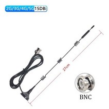 2.4G 5G 5.8G 와이파이 안테나 듀얼 밴드 600-6000mhz 15dBi 라우터 Antena SMA Male BNC 3m 케이블 포함, 1개, 단일