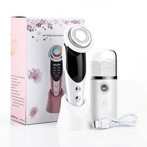 7 in 1 얼굴 리프트 장치 RF 피부 재생 빛 치료 노화 방지 주름 강화 마사지 M8807, white with gift