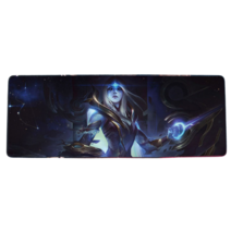 롤 LOL 디자인 마우스 패드 79종 시리즈 리그 오브 레전드 장패드 3mm 두께, 900x400mm + 3mm개, 밝은 노란색 어쉬