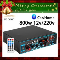 PUZU LVPIN DSP 카오디오 바이크 오토바이앰프 해양보트 12V 220V 800W 블루투스 5.0 앰프 스피커 2.0 채널 자동차 오디오 파워 앰프베이스 HIFI 음악 플레