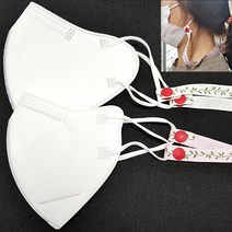 콩이네리본 마스크목걸이 마스크줄 마스크분실방지목걸이줄 마스크목걸이끈 마스크걸이 마스크오염방지 마스크스트랩, 핑크