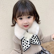 도트 네키 넥워머 여아 목도리 아동 물방울 퍼워머