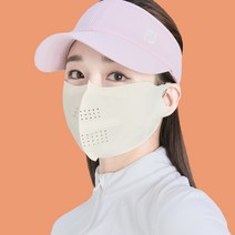 모델로 골프마스크 자외선차단 여성 스포츠 운동 마스크, 아이보리M