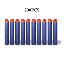 서바이벌 페인트볼 72CM 리필 다트 총알 구멍 있음 소프트 너프용 장난감, Blue 200PCS