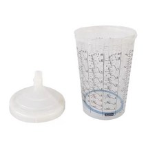 페인트 에어 스프레이건 SATA 900 ML 스프레이건 다목적 페인트 플라스틱 냄비 투명 페인트 혼합 컵 물 기, 03 10 PCS