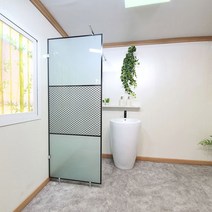 [안전강화유리/당일발송] A6마트 욕실파티션 55종 모음 DIY 쉬운설치 샤워부스, 불투명메쉬파티션750