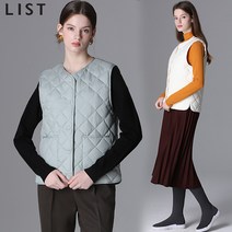리스트 리스트 퀼팅 구스다운 베스트