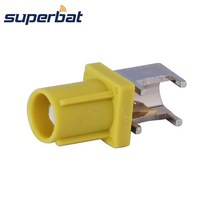 Superbat Fakra Curry/1027 Male End Launch PCB 마운트 직각 카레 라디오 IF 커넥터 포함