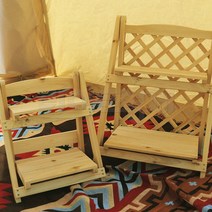 감성캠핑 미니 캐비닛 소품선반 와플우드쉘프 접이식선반, 라이트우드 L (39x26x높이50cm)