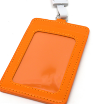 명찰케이스 사원증케이스, 02 가죽명찰(세로형) 오렌지, 1