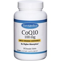 유로메디카 CoQ10 100mg 마일드 오렌지 츄어블 타블렛, 30개입, 1개