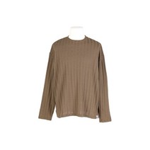 어퍼스트로피 콤마 바텀 포인트 버티칼 골지 니트 롱슬리브 브라운 BOTTOM POINT VERTICAL LINE GOLGI KNIT LONG SLV brown