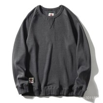 350g Miniodel 80 면 어깨 버전 스트레치 조커 둥근 목 단색 스웨터 남성