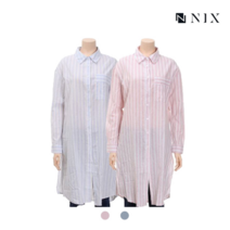 [NIX]여)코튼린넨 레귤러핏 롱셔츠(FNNECSL503P)