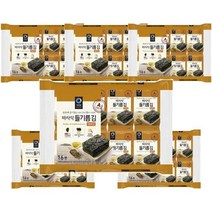 청정원 아침메뉴추천 바사삭 들기름 재래김 도시락 김 반찬 맛있는 어린이간식 4g 16봉 6개 간단한요리 간편식, 41세트