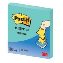 포스트잇 슈퍼스티키 팝업 리필 90매입, 아쿠아, 4개