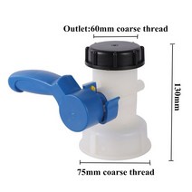 물탱크피팅 1000L IBC 탱크 컨테이너 어댑터용 DN40/50/80 플라스틱 위생 공 밸브 클램프 페룰, [02] as picture