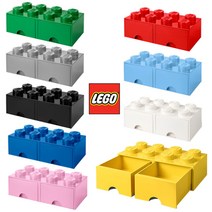 [LEGO] 레고 블럭 서랍형 정리함 8구 /초록/분홍/빨강/노랑/블랙/하늘/파랑, 서랍형 정리함 8구 1732_ 노랑